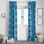 Fiji Masi All Blue Window Curtain Tapa Pattern - Polynesian Pride