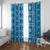 Fiji Masi All Blue Window Curtain Tapa Pattern - Polynesian Pride