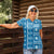 Fiji Masi All Blue Women Polo Shirt Tapa Pattern - Polynesian Pride