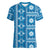 Fiji Masi All Blue Women V-Neck T-Shirt Tapa Pattern - Polynesian Pride