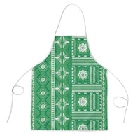 Fiji Masi All Green Apron Tapa Pattern - Polynesian Pride