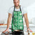 Fiji Masi All Green Apron Tapa Pattern - Polynesian Pride