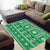 Fiji Masi All Green Area Rug Tapa Pattern - Polynesian Pride