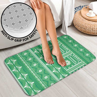 Fiji Masi All Green Bathroom Set Tapa Pattern - Polynesian Pride