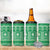 Fiji Masi All Green 4 in 1 Can Cooler Tumbler Tapa Pattern - Polynesian Pride