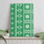 Fiji Masi All Green Canvas Wall Art Tapa Pattern - Polynesian Pride