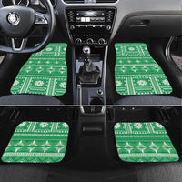 Fiji Masi All Green Car Mats Tapa Pattern - Polynesian Pride