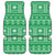 Fiji Masi All Green Car Mats Tapa Pattern - Polynesian Pride