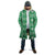 Fiji Masi All Green Cloak Tapa Pattern - Polynesian Pride