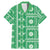 Fiji Masi All Green Family Matching Mermaid Dress and Hawaiian Shirt Tapa Pattern - Polynesian Pride