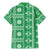 Fiji Masi All Green Family Matching Mermaid Dress and Hawaiian Shirt Tapa Pattern - Polynesian Pride