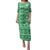 Fiji Masi All Green Family Matching Puletasi and Hawaiian Shirt Tapa Pattern - Polynesian Pride