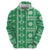 Fiji Masi All Green Hoodie Tapa Pattern - Polynesian Pride