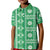 Fiji Masi All Green Kid Polo Shirt Tapa Pattern - Polynesian Pride