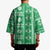 Fiji Masi All Green Kimono Tapa Pattern - Polynesian Pride