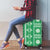 Fiji Masi All Green Luggage Cover Tapa Pattern - Polynesian Pride
