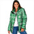 Fiji Masi All Green Padded Jacket Tapa Pattern - Polynesian Pride