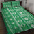 Fiji Masi All Green Quilt Bed Set Tapa Pattern - Polynesian Pride
