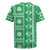 Fiji Masi All Green Rugby Jersey Tapa Pattern - Polynesian Pride