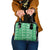 Fiji Masi All Green Shoulder Handbag Tapa Pattern - Polynesian Pride