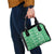 Fiji Masi All Green Shoulder Handbag Tapa Pattern - Polynesian Pride