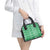 Fiji Masi All Green Shoulder Handbag Tapa Pattern - Polynesian Pride