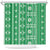 Fiji Masi All Green Shower Curtain Tapa Pattern - Polynesian Pride