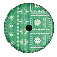 Fiji Masi All Green Spare Tire Cover Tapa Pattern - Polynesian Pride