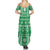 Fiji Masi All Green Summer Maxi Dress Tapa Pattern - Polynesian Pride