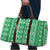 Fiji Masi All Green Travel Bag Tapa Pattern - Polynesian Pride