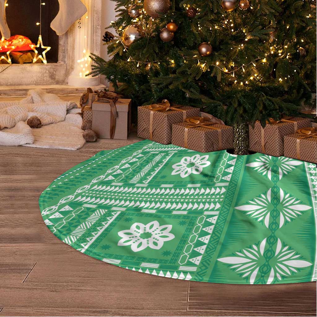 Fiji Masi All Green Tree Skirt Tapa Pattern - Polynesian Pride
