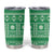 Fiji Masi All Green Tumbler Cup Tapa Pattern - Polynesian Pride