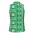 Fiji Masi All Green Women Sleeveless Polo Shirt Tapa Pattern - Polynesian Pride