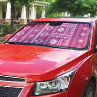 Fiji Masi All Pink Auto Sun Shade Tapa Pattern - Polynesian Pride