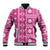 Fiji Masi All Pink Baseball Jacket Tapa Pattern - Polynesian Pride