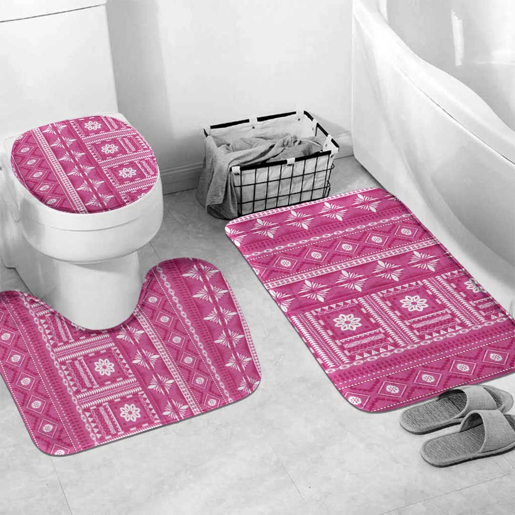 Fiji Masi All Pink Bathroom Set Tapa Pattern - Polynesian Pride