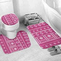 Fiji Masi All Pink Bathroom Set Tapa Pattern - Polynesian Pride
