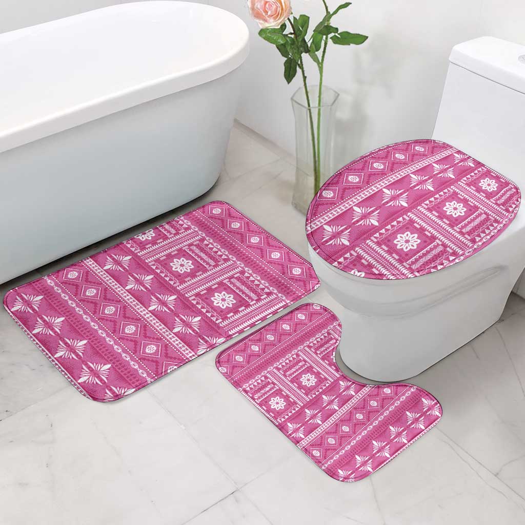 Fiji Masi All Pink Bathroom Set Tapa Pattern - Polynesian Pride