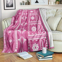 Fiji Masi All Pink Blanket Tapa Pattern - Polynesian Pride