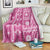 Fiji Masi All Pink Blanket Tapa Pattern - Polynesian Pride