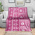 Fiji Masi All Pink Blanket Tapa Pattern - Polynesian Pride