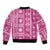 Fiji Masi All Pink Bomber Jacket Tapa Pattern - Polynesian Pride