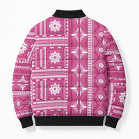 Fiji Masi All Pink Bomber Puffer Jacket Tapa Pattern - Polynesian Pride