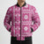 Fiji Masi All Pink Bomber Puffer Jacket Tapa Pattern - Polynesian Pride