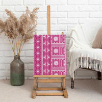 Fiji Masi All Pink Canvas Wall Art Tapa Pattern - Polynesian Pride