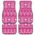 Fiji Masi All Pink Car Mats Tapa Pattern - Polynesian Pride