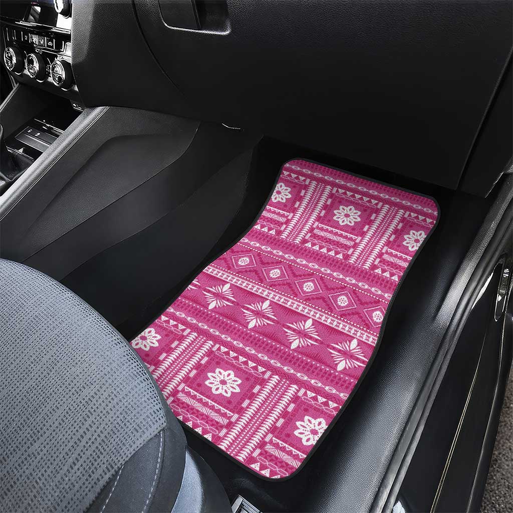 Fiji Masi All Pink Car Mats Tapa Pattern - Polynesian Pride