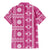 Fiji Masi All Pink Family Matching Mermaid Dress and Hawaiian Shirt Tapa Pattern - Polynesian Pride
