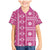 Fiji Masi All Pink Family Matching Mermaid Dress and Hawaiian Shirt Tapa Pattern - Polynesian Pride