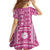 Fiji Masi All Pink Family Matching Off The Shoulder Long Sleeve Dress and Hawaiian Shirt Tapa Pattern - Polynesian Pride